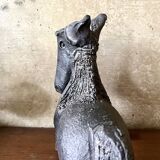 Sculpture en céramique émaillée noire signée Pouchain – Circa 1960