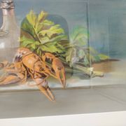 Still life with pastel Breton lobster