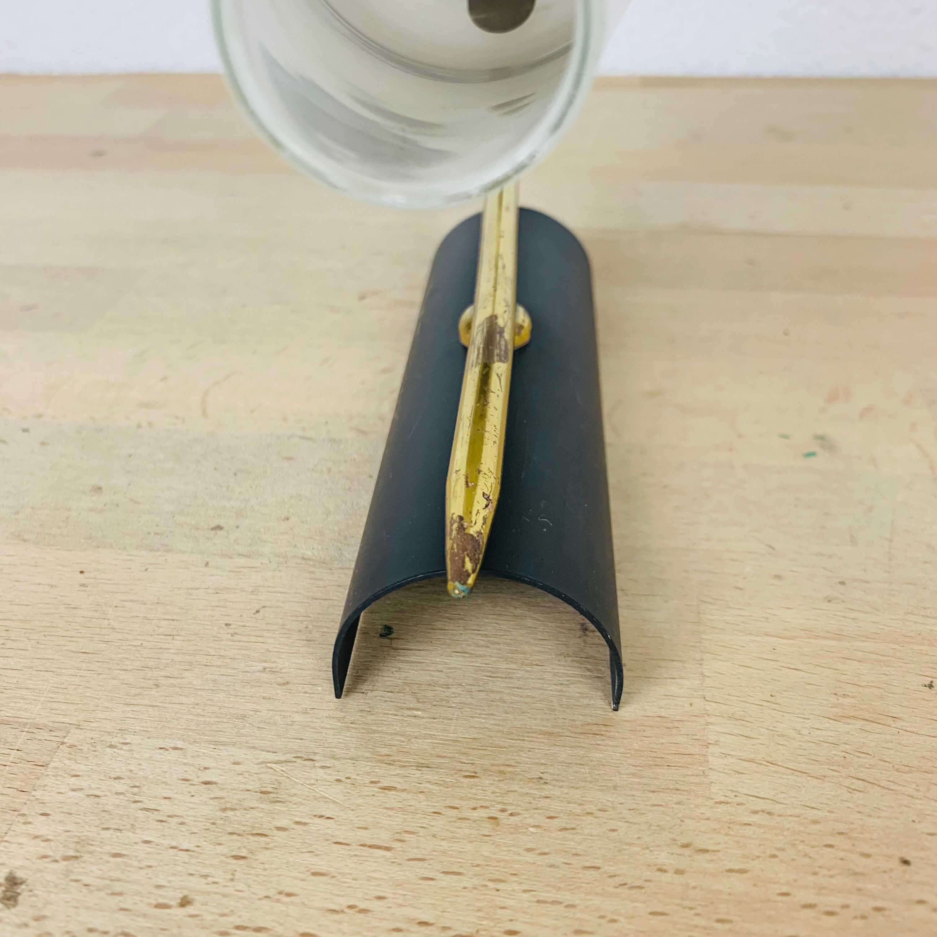 Wall lamp 50s brass opaline metal vintage