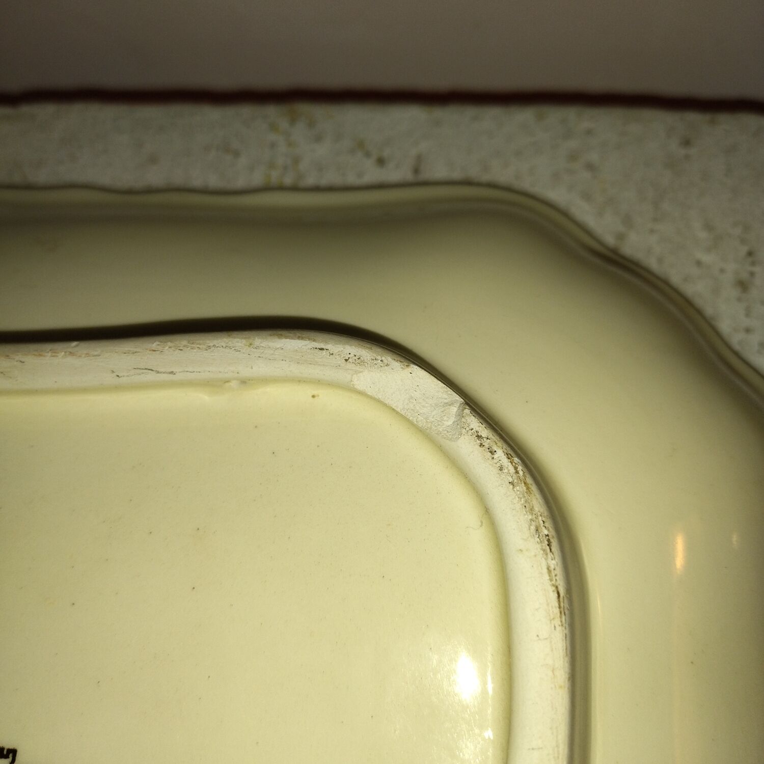 Flat jatte earthenware Gien Rambouillet