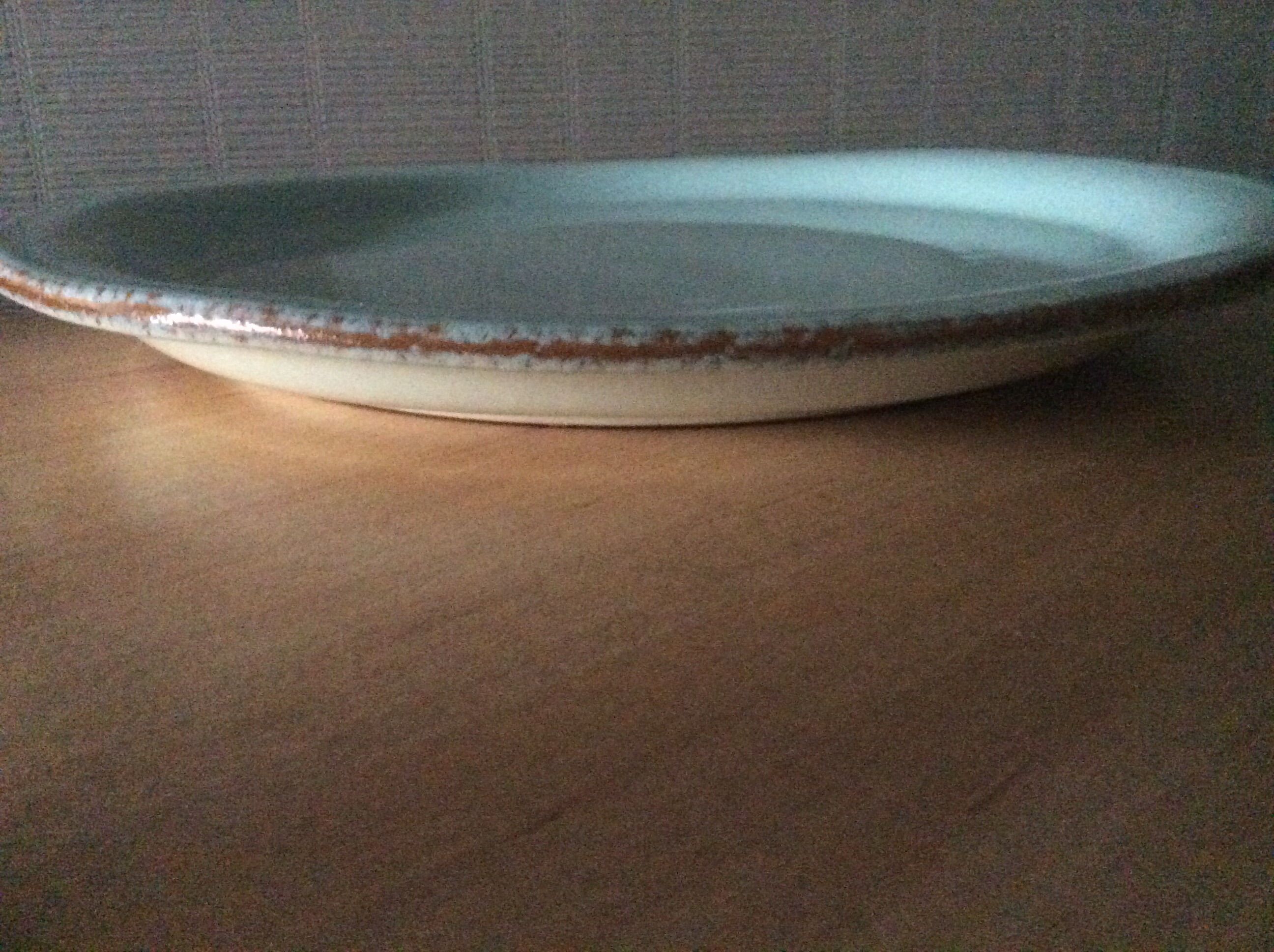 Round turquoise Vietri dish