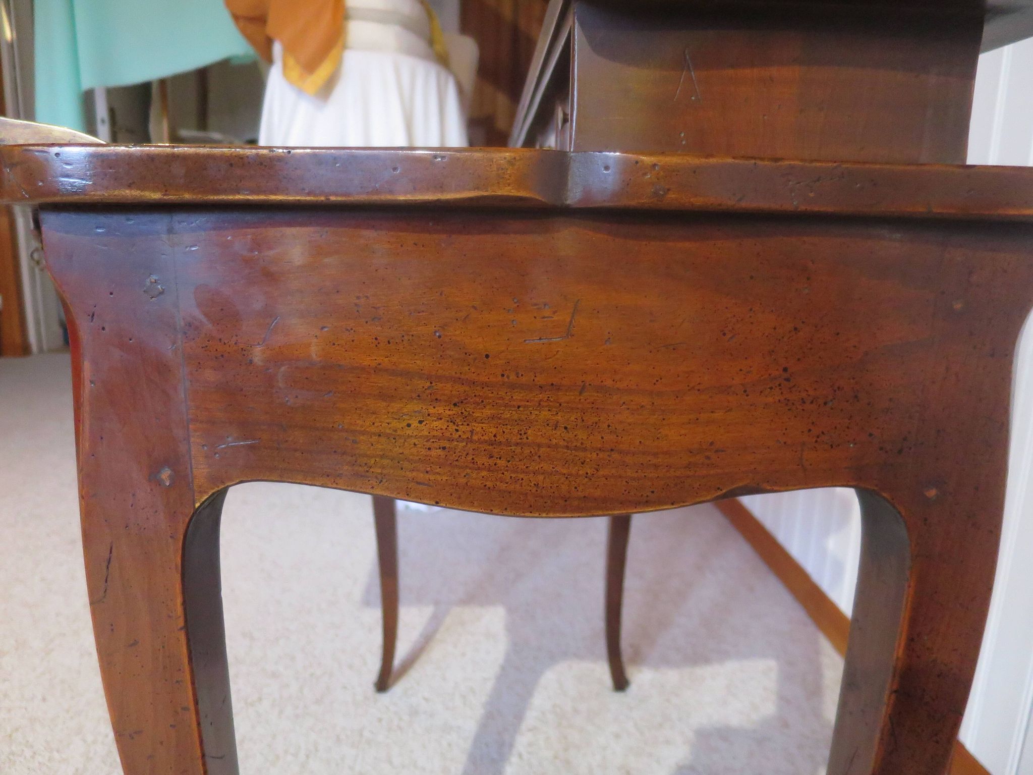 Secretary with mechanism - 4 secret drawers - lock - marquetry chessboard - 1950