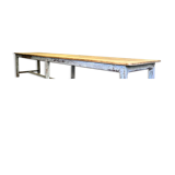 Large patinated workshop table