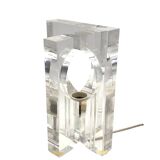 Sandro Petti, sculptural lucite table lamp, Maison Jansen France 1970s