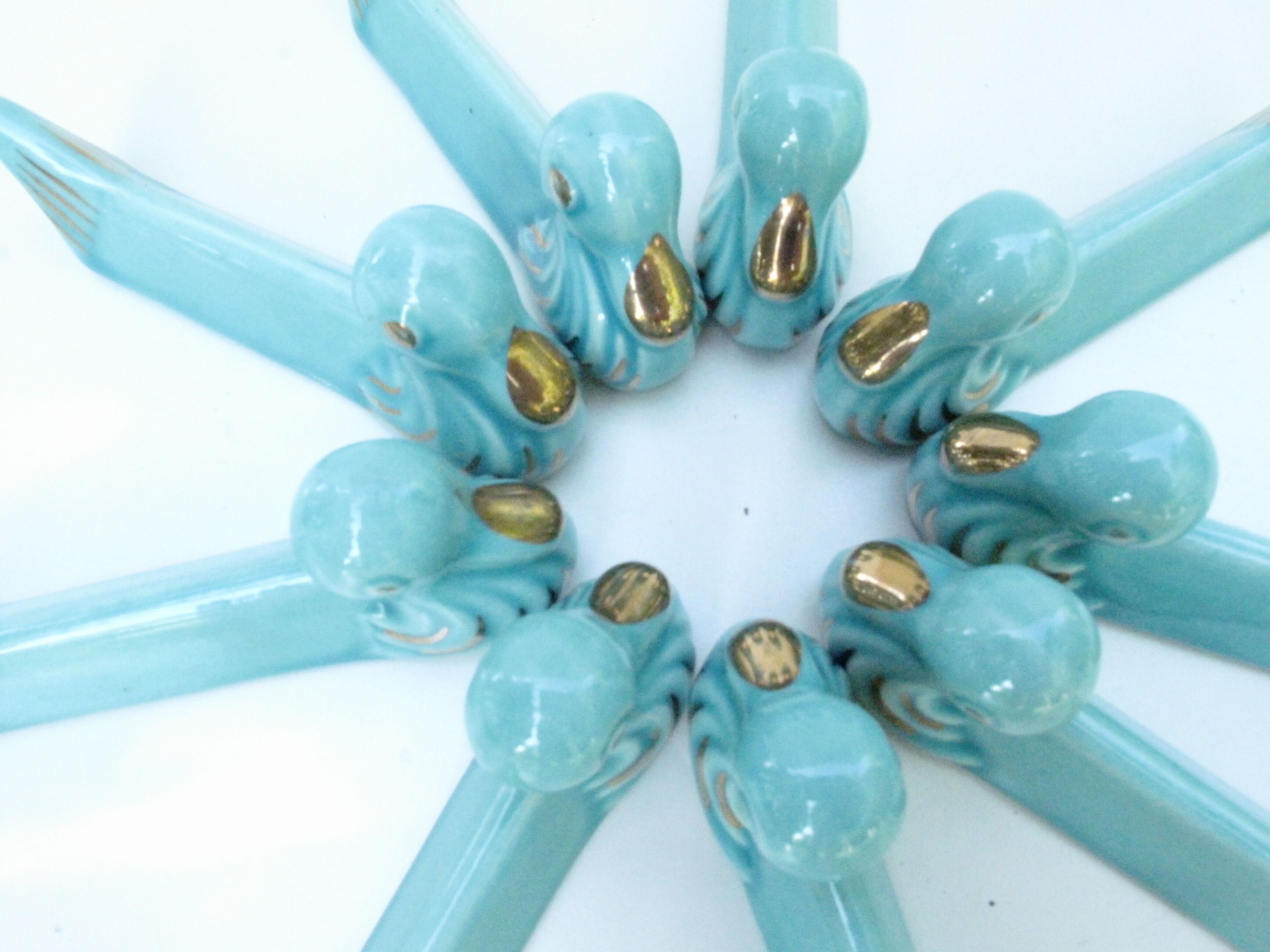 Vintage ceramic knife doors