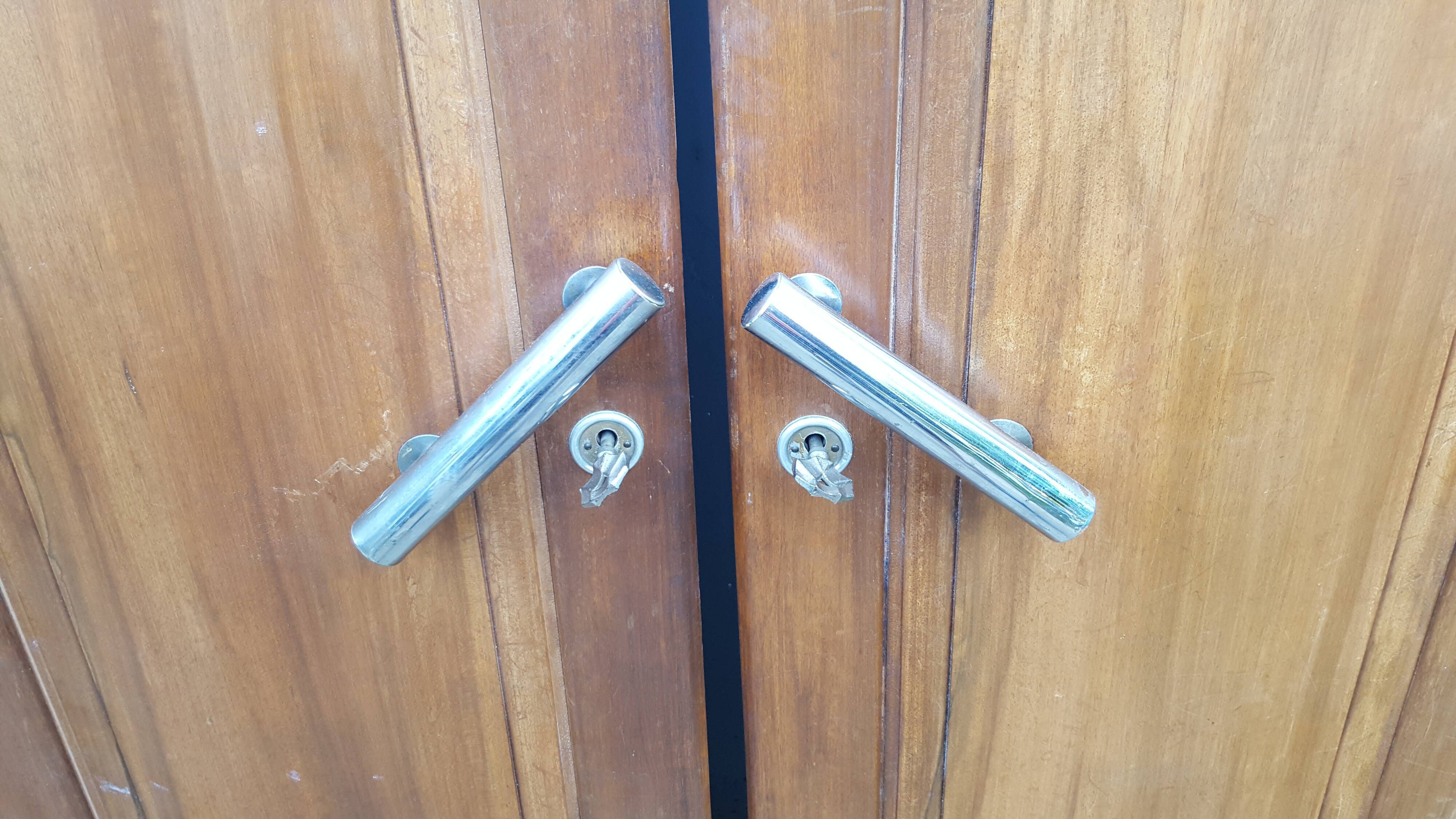Pair of solid wood Art Deco doors