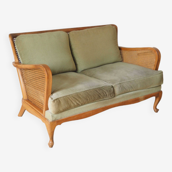 Steiner cane sofa bench