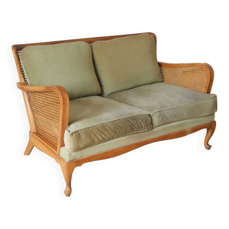 Steiner cane sofa bench