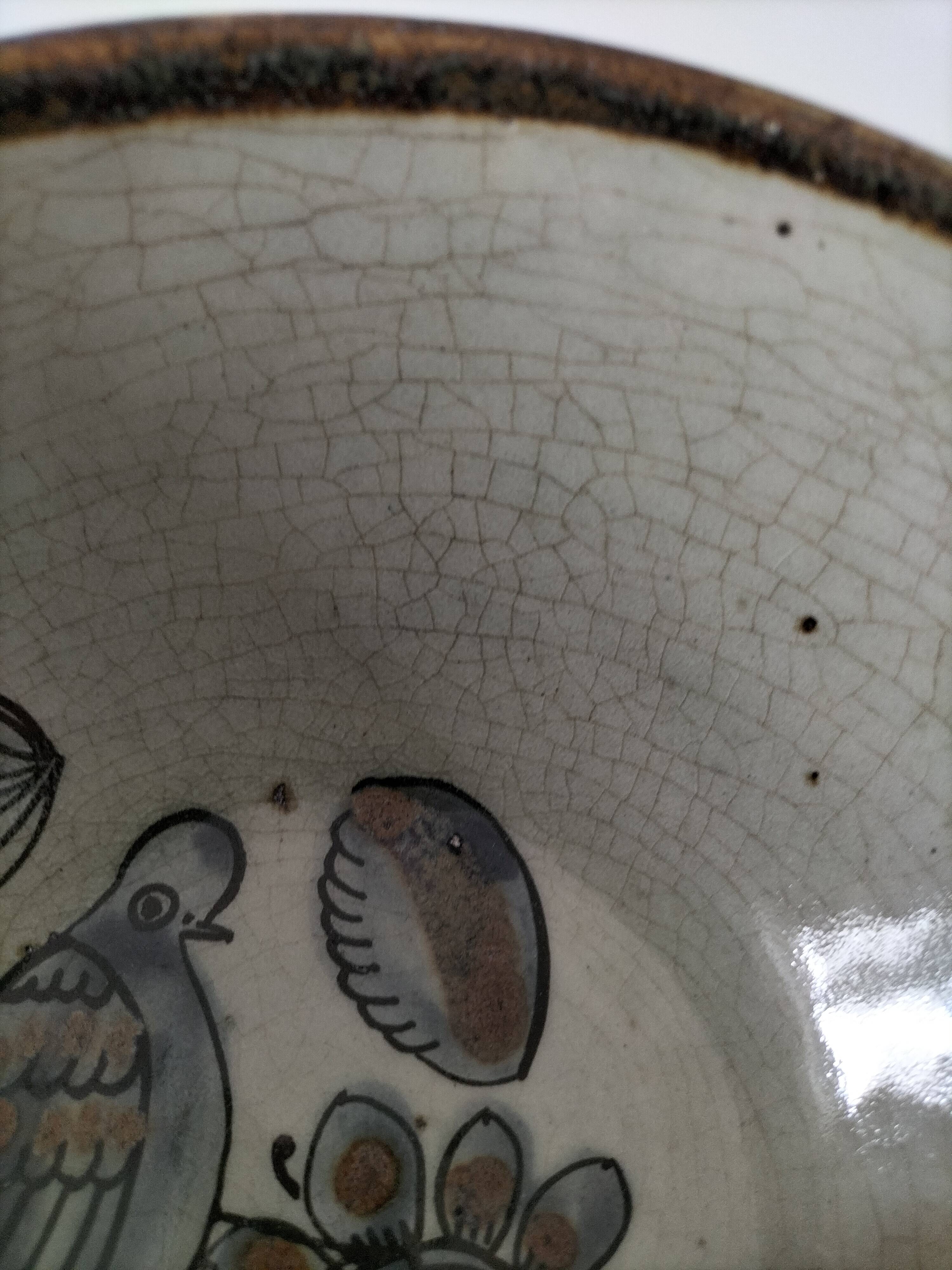 Ceramic cup signed Atelier Ken Edwards Tonalá (Mexico) circa 1960-80