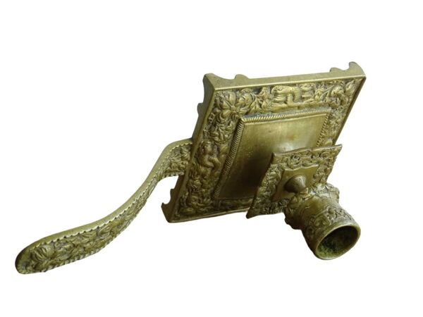 Bougeoir ancien en laiton français, bâtonnet de chambre