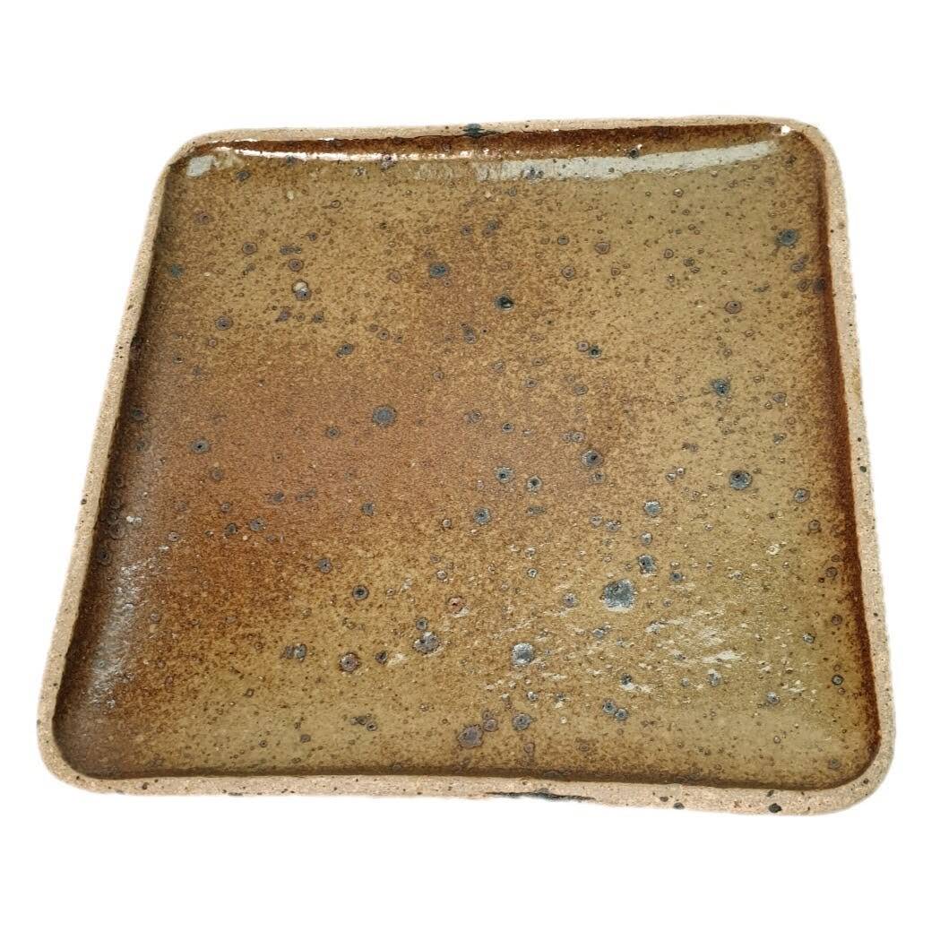 Square stoneware dish