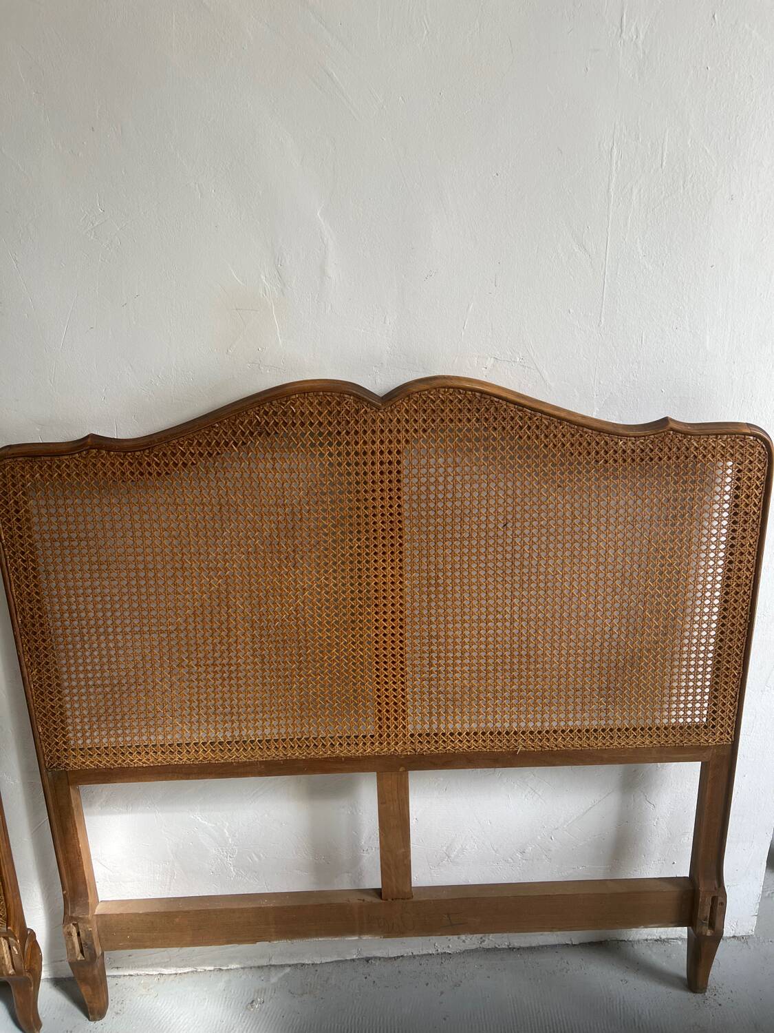 Old wooden and cane bed