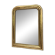 Louis-Philippe pearl mirror 82/61cm gilded with gold leaf, mercury glass, fireplace overmantel.