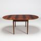 Table à manger à rabat modèle 227 d'Arne Vodder en palissandre Sibast 1960