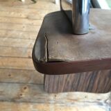 4 chairs in vintage formica brown wood effect