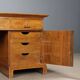 Antique Art Deco desk in walnut and walnut burl, 20th century