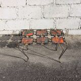 Table basse vintage en fer forgé de Mettlach, années 50