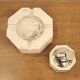 Travertine ashtray and lighter, design by Cerri Nestore, 1970.