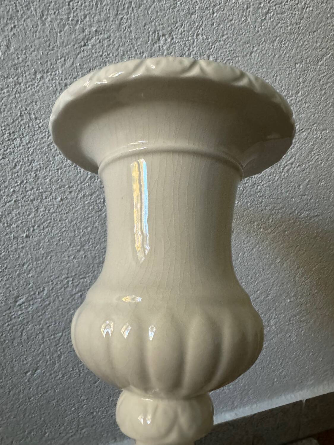 Antique Gien earthenware Medici vase