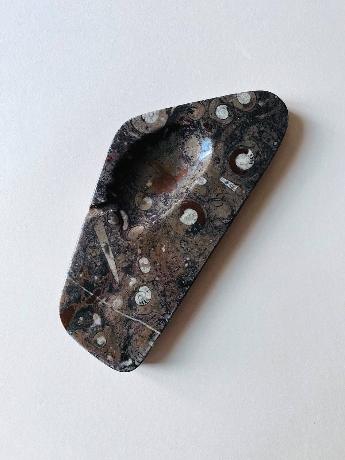 Vintage fossilised marble catchall