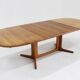 Vintage Glostrup Danish oval extendable dining table solid teak 1960s