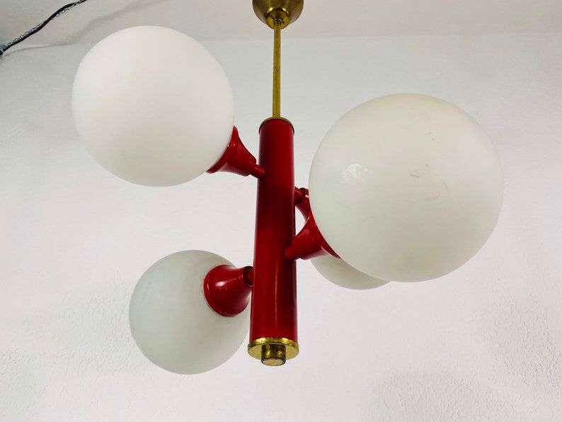 Red suspension by Kaiser, Germany, 60s