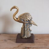 Pink flamingo in bronze