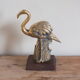 Pink flamingo in bronze