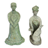 Glazed stoneware sculpture "The Guardians of Hearts"
