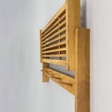 Mid-century Coat Hanger with Folding Shelf, Czechoslovakia