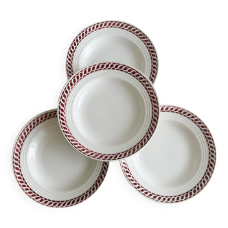 4 assiettes creuses St Amand Ondine