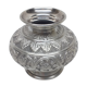 900 solid silver domed vase with floral motifs 196g