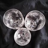 Verres en cristal ciselés