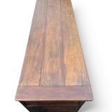 Large antique 1900 shop counter in solid oak