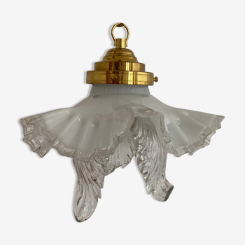 Period suspension lamp 1900 in opaline