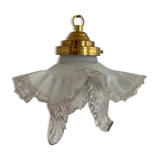 Period suspension lamp 1900 in opaline