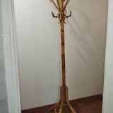 Vintage bamboo coat rack in the style of Franco Albini.
