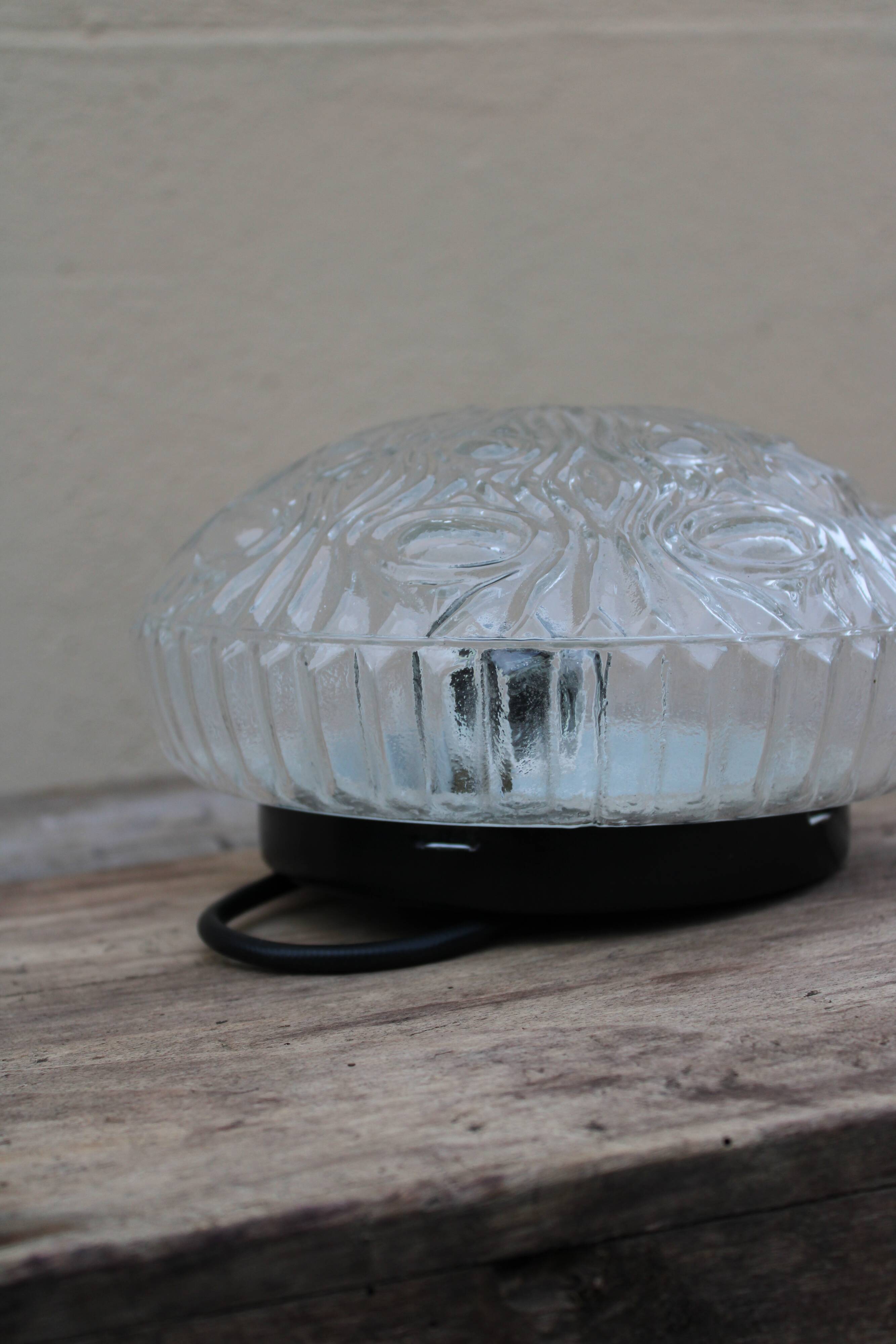 Moulded glass ceiling light