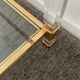 Vintage lucite and brass coffee table from the 70s