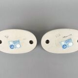 Paire de patères en céramique des années 1989, Tchécoslovaquie