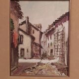 oil on canvas signed Joêl William 1993 rue du Pays Basque