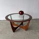 Round coffee table in solid teak, Astro model by Victor Wilkins.