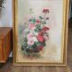 Peinture à l'huile composition floral XIXe
