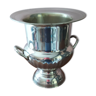 Silver metal champagne bucket