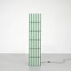 Rectangular floor lamp in green and white plexiglass, Italy - 1970s