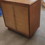 Vintage chest of drawers with 4 drawers, Scandinavian style compass feet