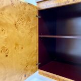 Enfilade loupe d'elm and brass 1970s