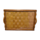 Woven wooden tray