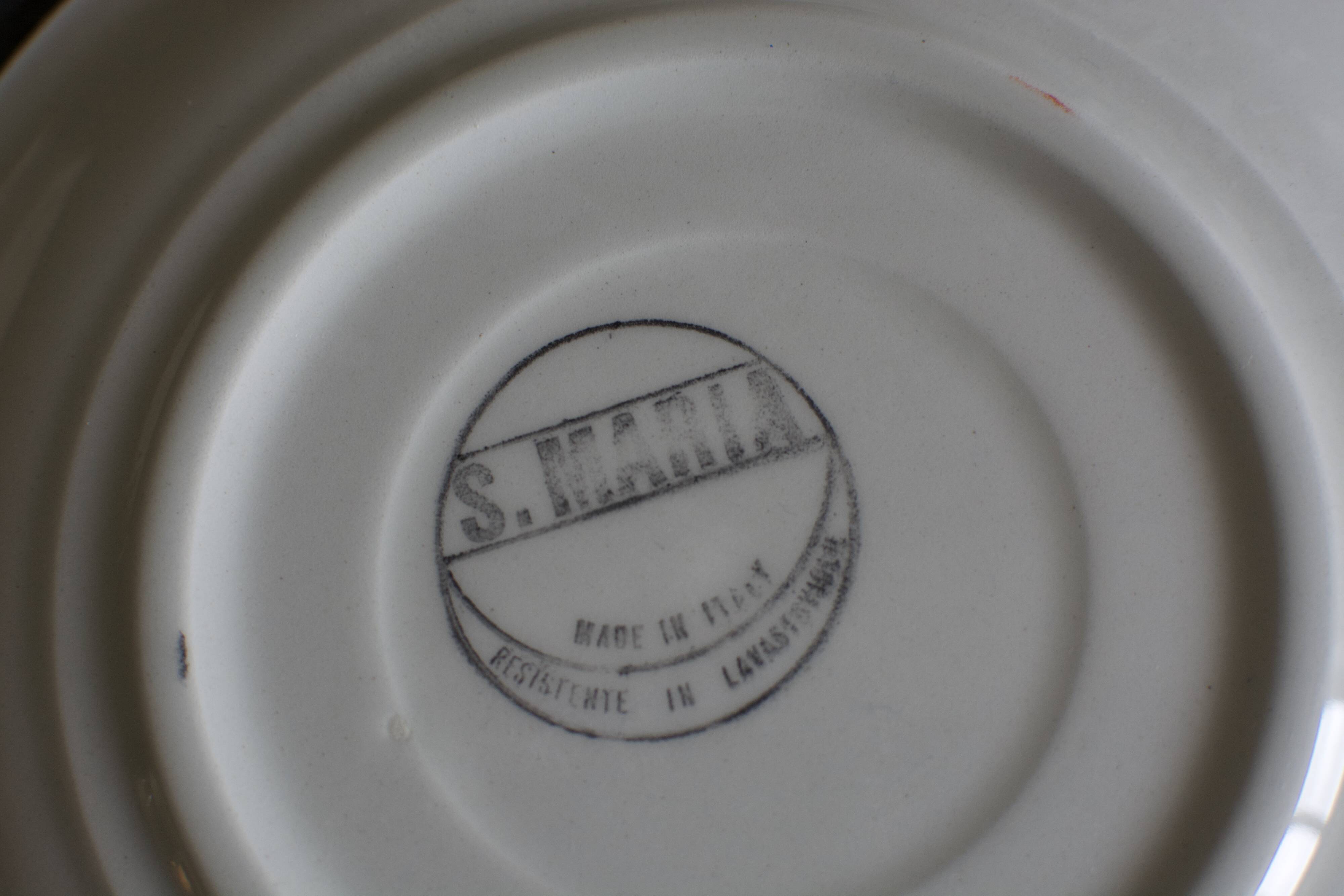 Vintage plates made in Italy S. Maria