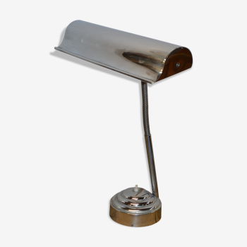 Lampe de bureau en métal chromé